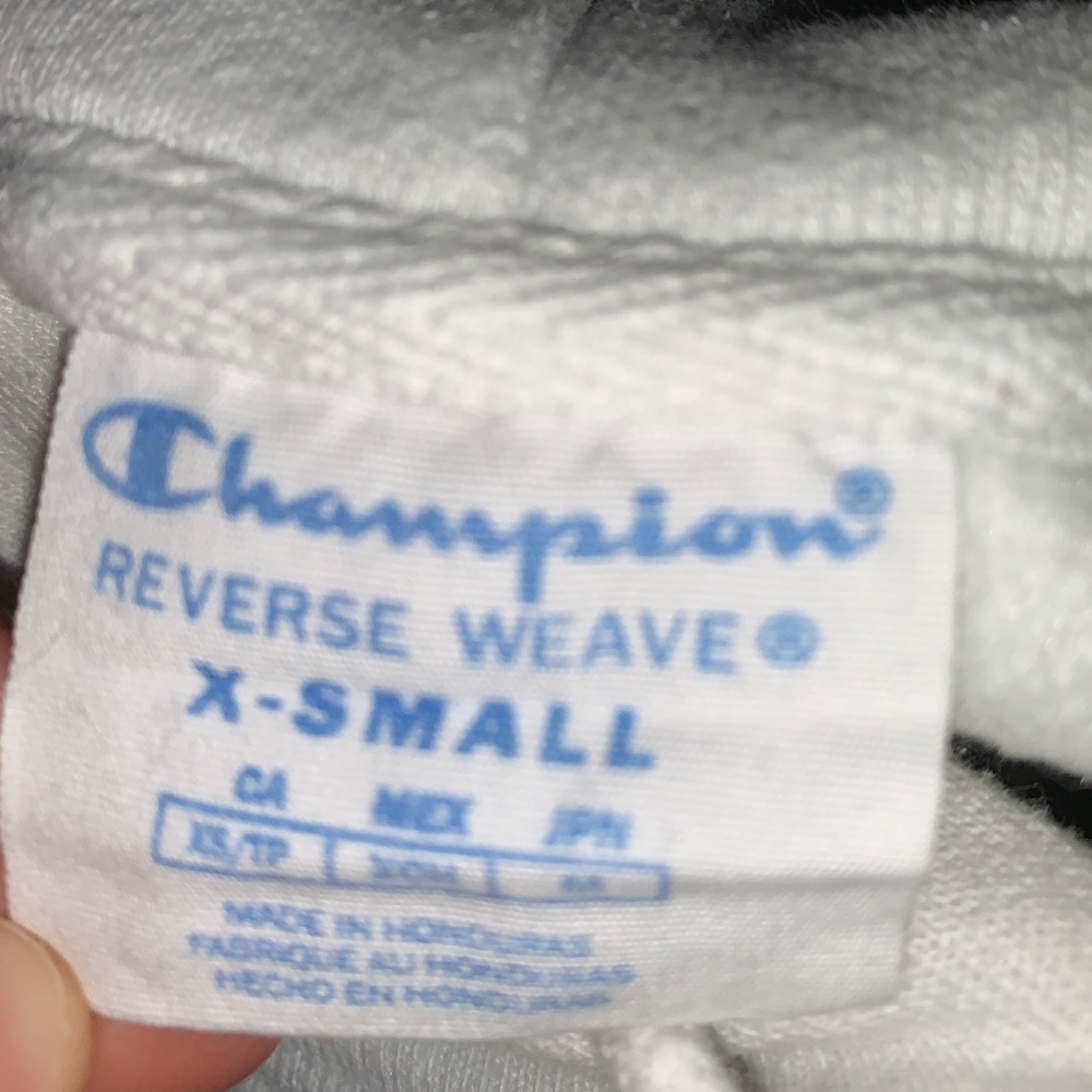 CHAMPION REVERSE WEAVE HOODIE WHITE - Picture 4 of 5
